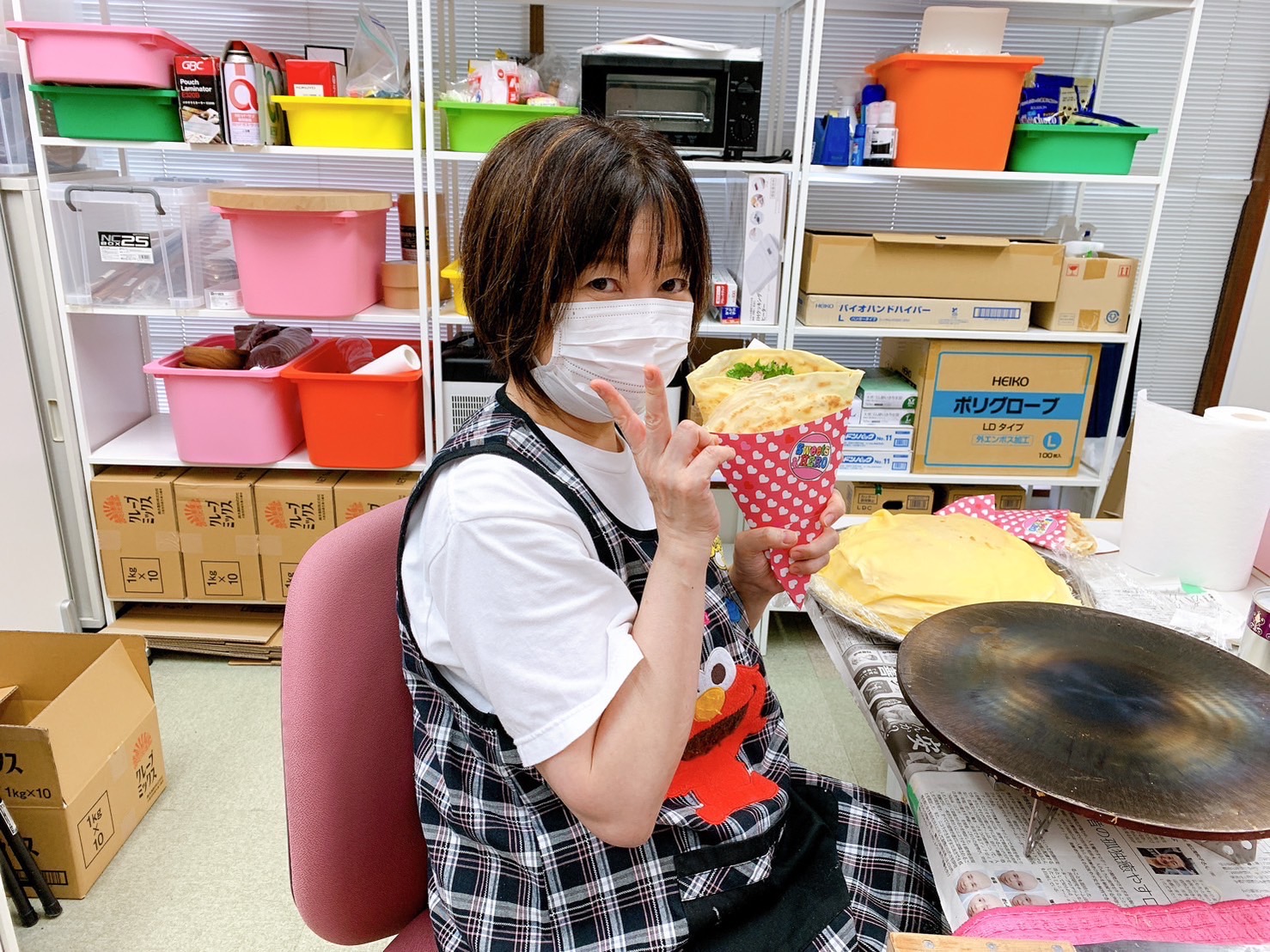 埼玉県のフランチャイズオーナーのクレープ研修２日目