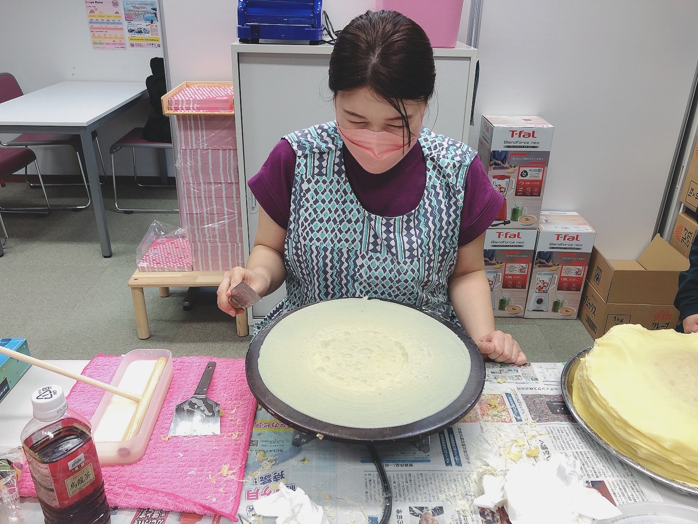 茨城県のフランチャイズオーナーのクレープ研修１日目