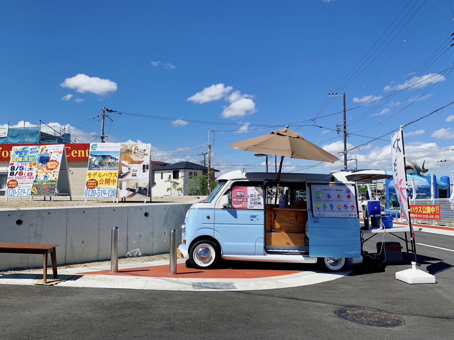 フィアスコート金剛TSUZUYAMAモデルハウスイベントにかき氷キッチンカーで出店中